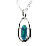 Sterling Silver Black Opal Pendant (ssbp610)