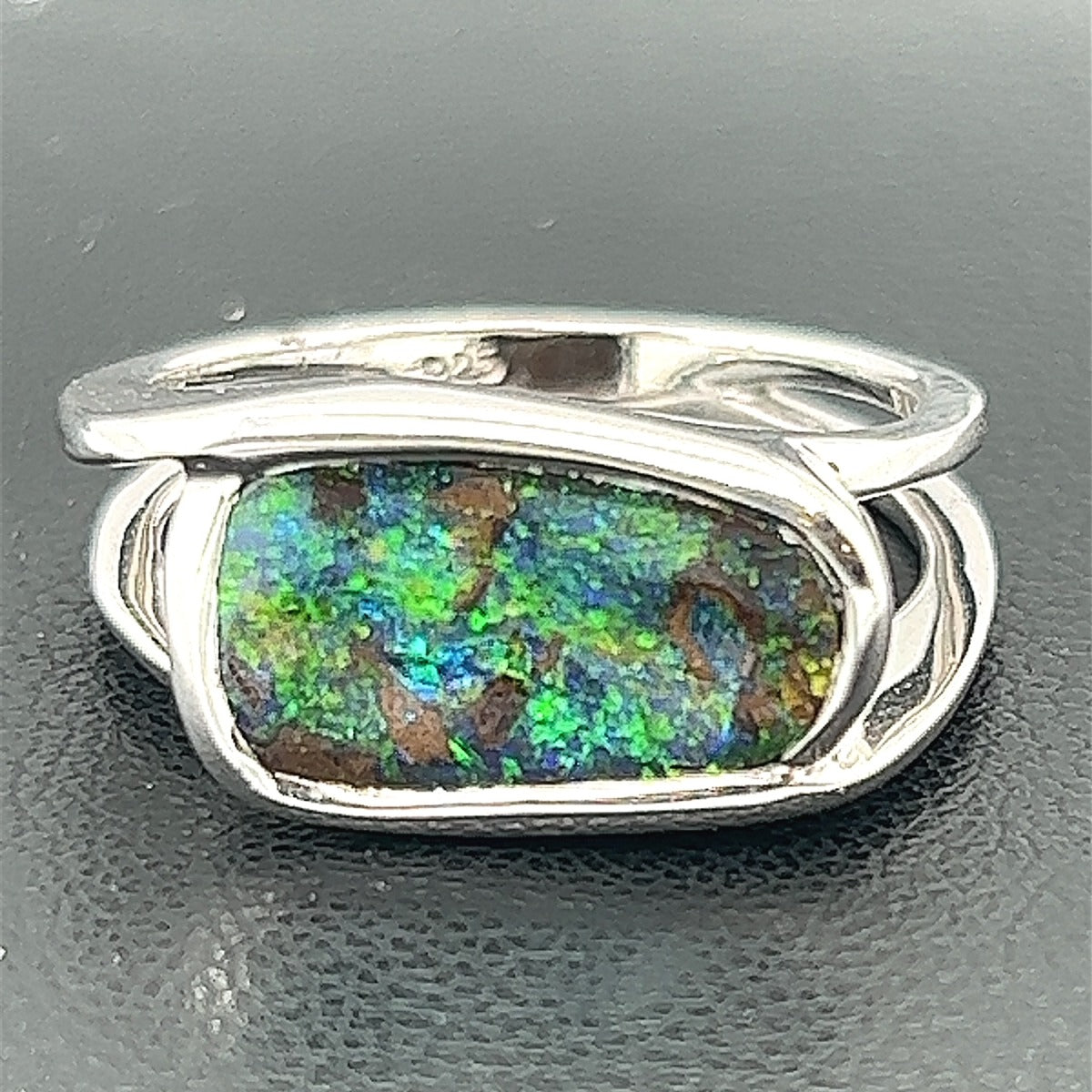 sterling silver boulder opal ring (ssr8235) sterling silver boulder opal ring (ssr8235)