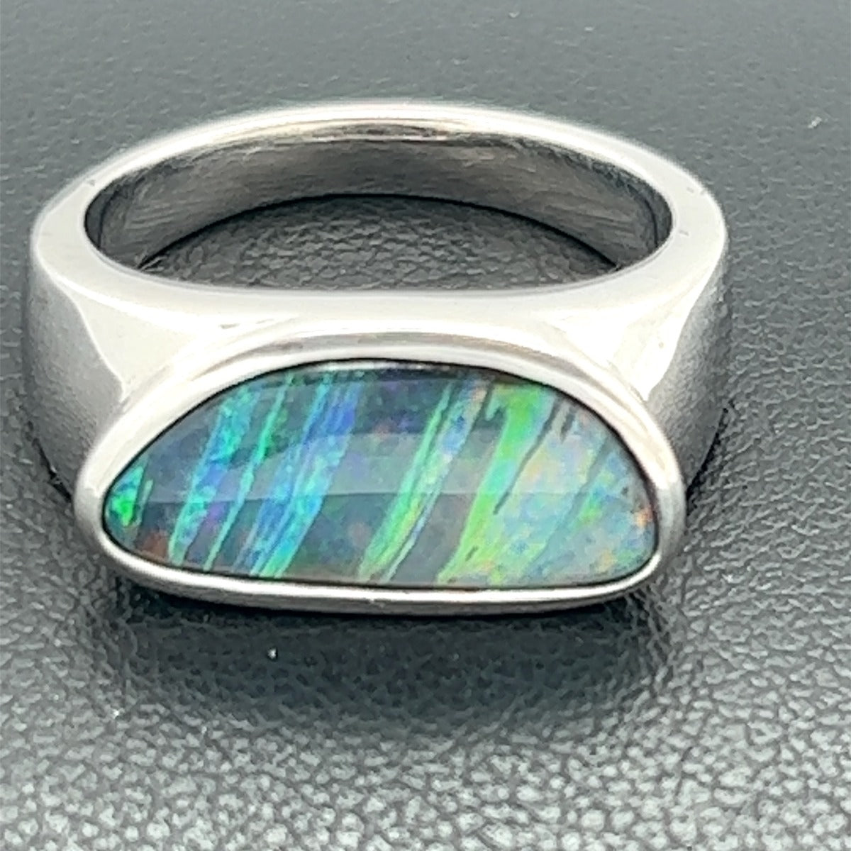 Sterling Silver Boulder Opal Ring (ssbr7846) Sterling Silver Boulder Opal Ring (ssbr7846)