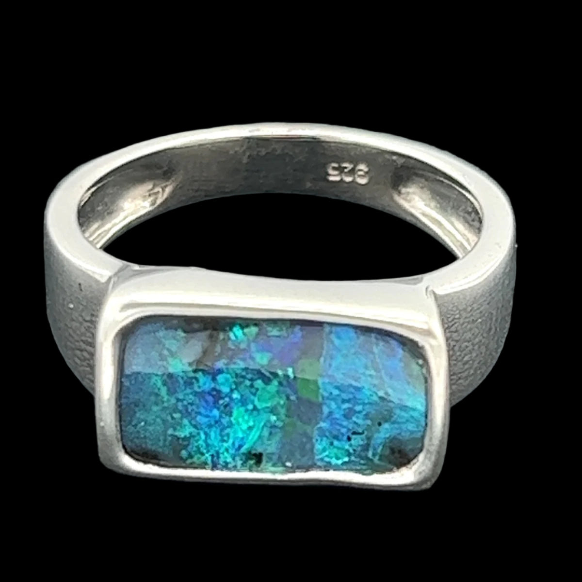 Sterling Silver Solid Boulder Opal Ring (ssr7803) Sterling Silver Solid Boulder Opal Ring (ssr7803)