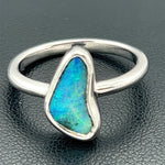 sterling silver boulder opal ring (ssr8243)
