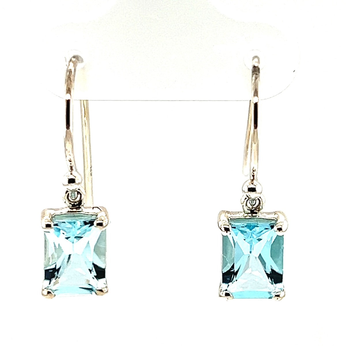 Sterling Silver Blue Topaz Earrings (bltear11)