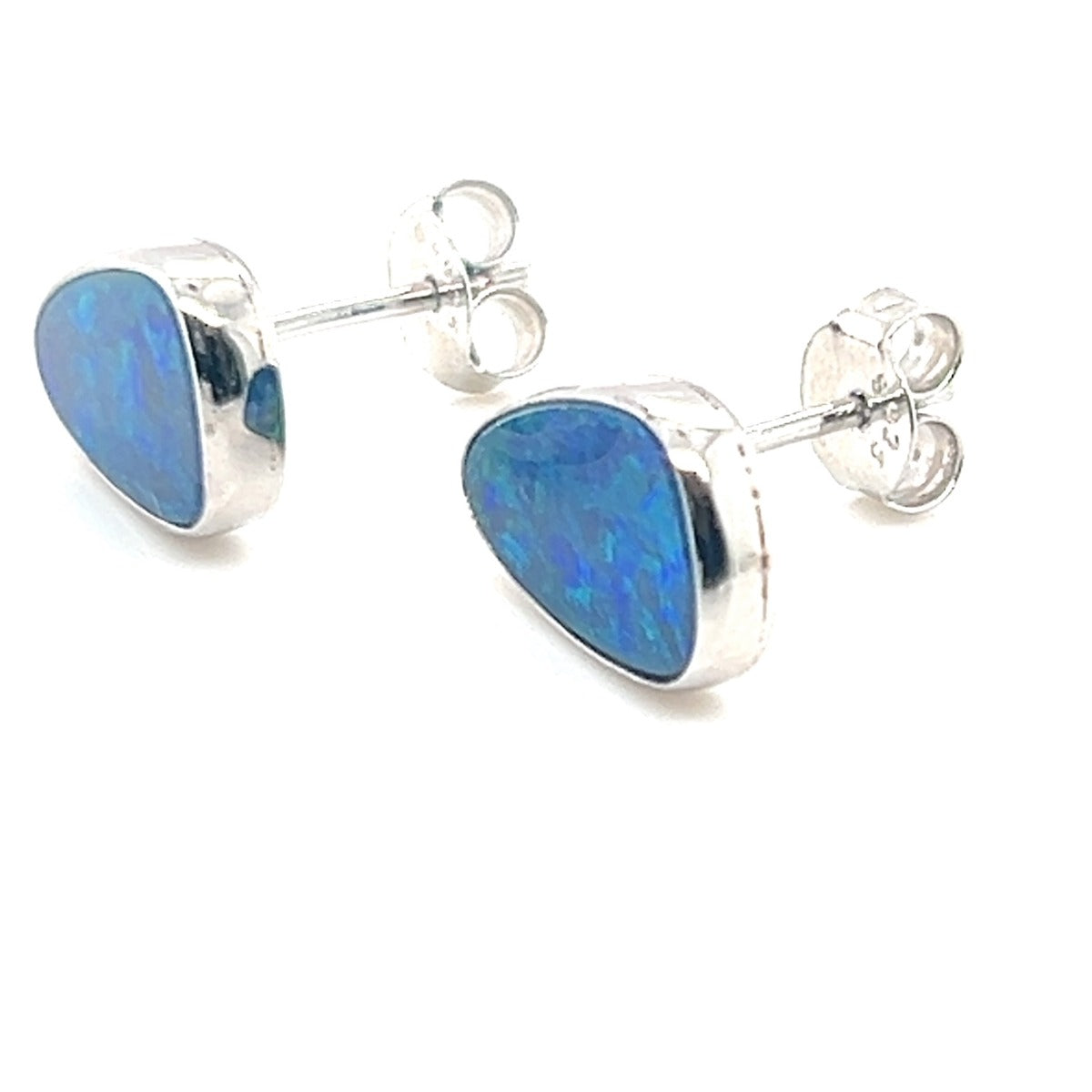 Sterling Silver Doublet Opal Earrings (ssde89)