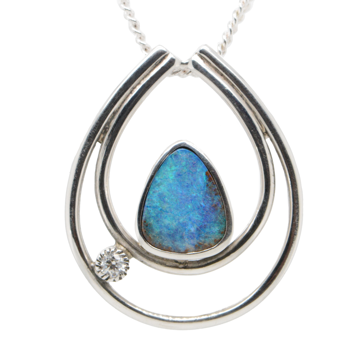 Sterling Sliver Boulder Opal Pendant (ssbp2977) Sterling Sliver Boulder Opal Pendant (ssbp2977)