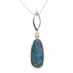 Sterling Silver Doublet Opal Pendant (ssdp4210)