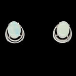 Sterling Silver Solid Opal Earrings (ssse100)