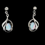 Sterling Silver Solid Opal Earrings (sse223)