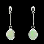 Sterling Silver Solid Crystal Opal Earrings (ssse7953)