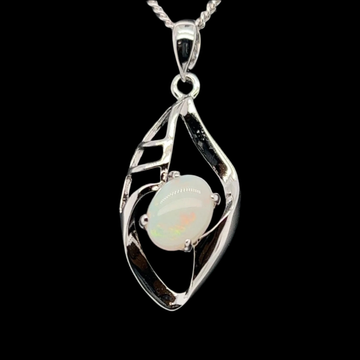 Sterling Silver Solid Opal Pendant (ssp708) Sterling Silver Solid Opal Pendant (ssp708)