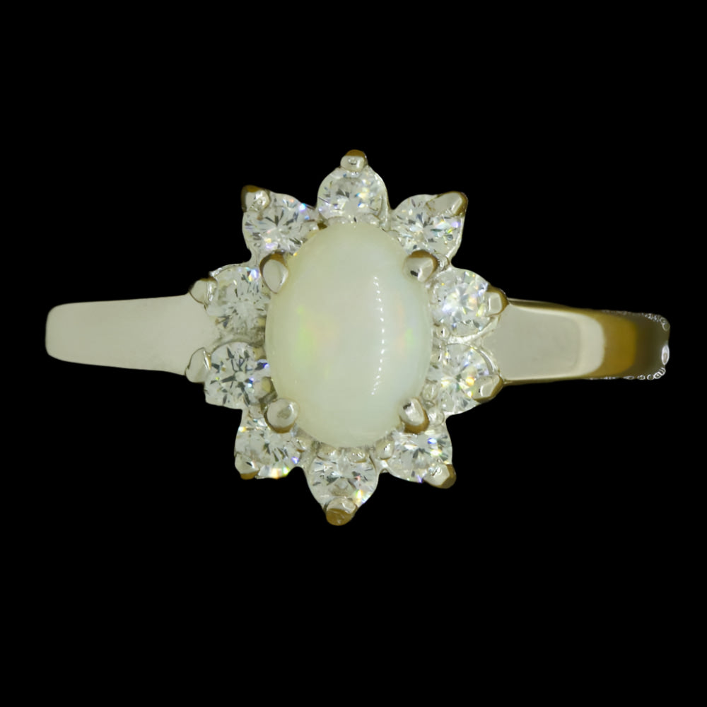 Sterling Silver Solid Opal Ring (ssr6219) Sterling Silver Solid Opal Ring (ssr6219)