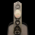 Sterling Silver Crystal Solid Opal Bracelet (sssbra100)