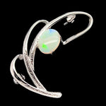 Sterling silver Solid Opal Brooch (sssbro1006)