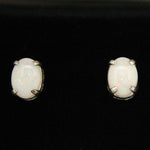 Sterling Silver Solid Opal Earrings (ssse41)