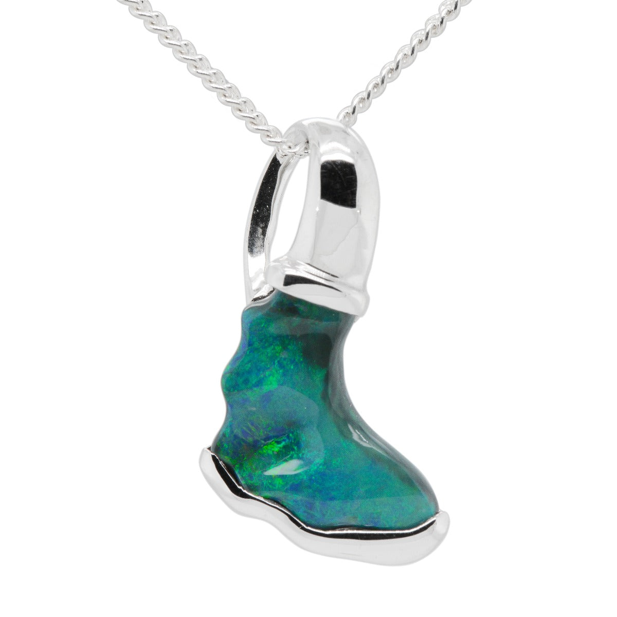 Sterling Silver Solid Black Opal Pendant (sssp8475) Sterling Silver Solid Black Opal Pendant (sssp8475)