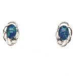 Sterling Silver Triplet Opal Earrings (sste76)