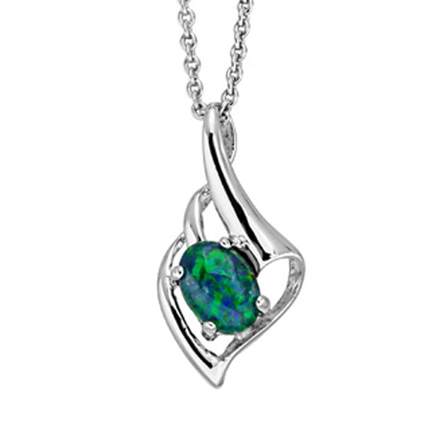 STERLING SILVER TRIPLET OPAL PENDANT (sstp13) STERLING SILVER TRIPLET OPAL PENDANT (sstp13)