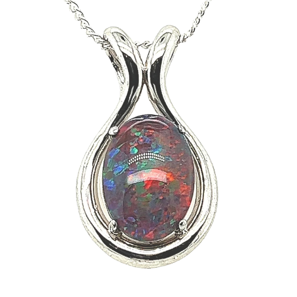 Sterling Silver Triplet Opal Pendant (sstp2002) Sterling Silver Triplet Opal Pendant (sstp2002)