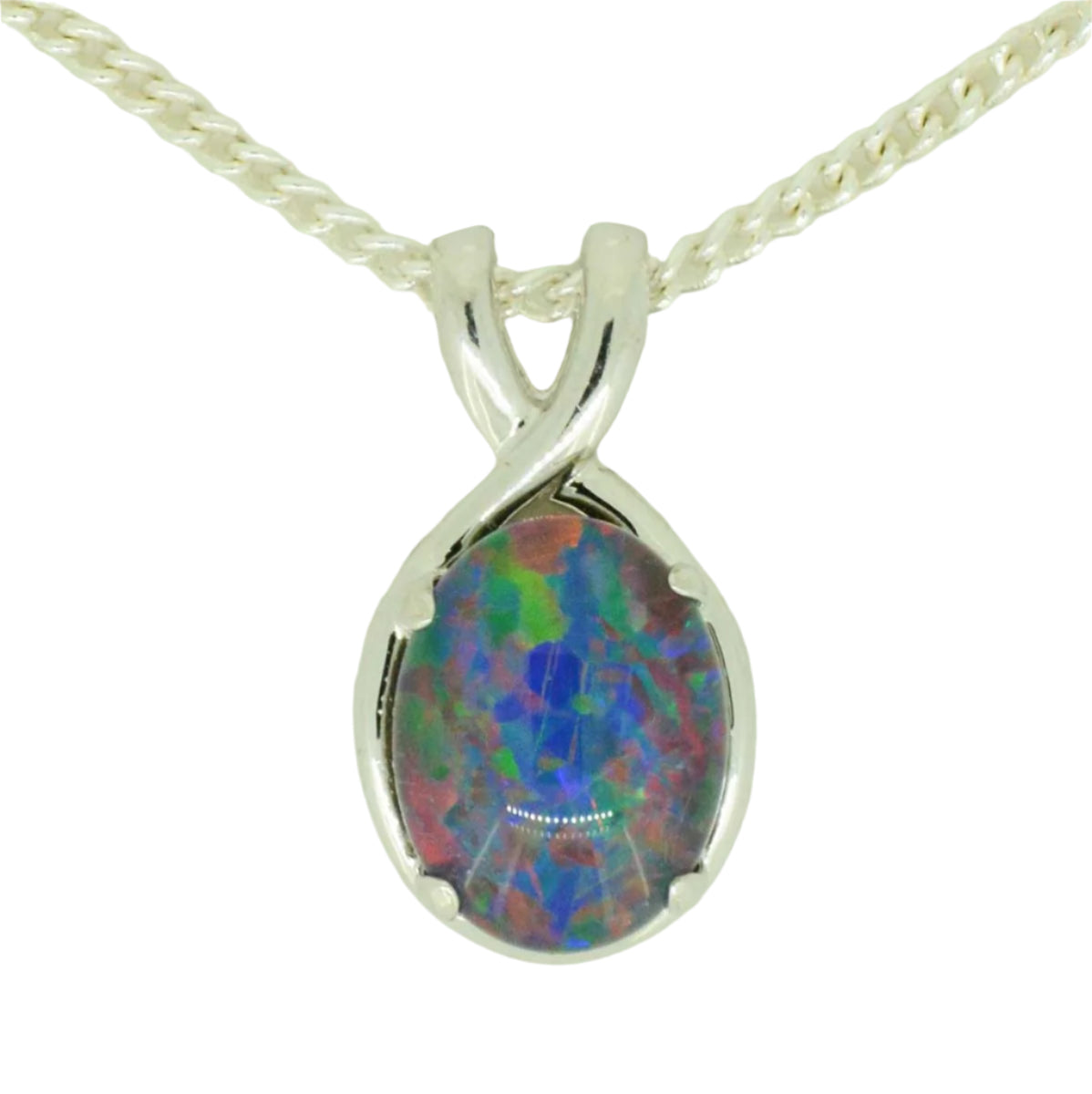 Sterling silver triplet opal pendant (sstp6341) Sterling silver triplet opal pendant (sstp6341)