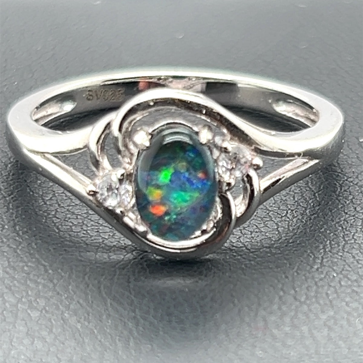 Sterling Silver Triplet Opal Ring (SSTR6777) Sterling Silver Triplet Opal Ring (SSTR6777)