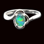 STERLING SILVER TRIPLET OPAL RING (sstr3375)
