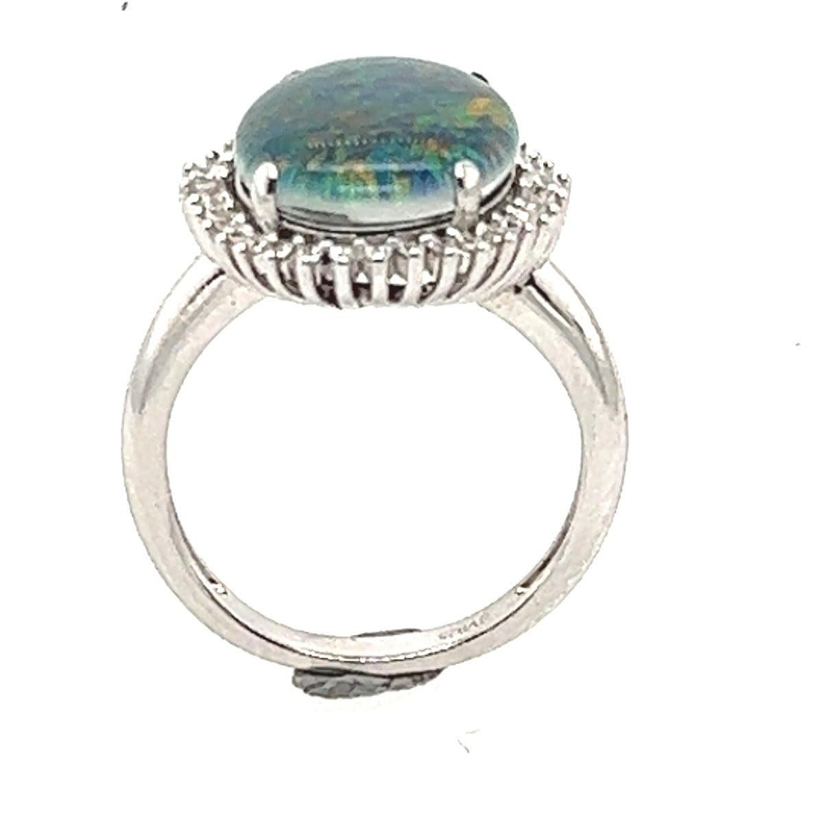 Sterling Silver Triplet Opal Ring (16x12) Sterling Silver Triplet Opal Ring (16x12)