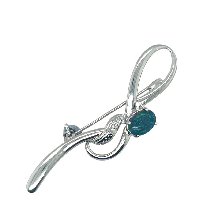 Sterling Silver Triplet Opal Brooch (sstbro5002) Sterling Silver Triplet Opal Brooch (sstbro5002)