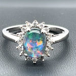 Sterling Silver Triplet Opal Ring (sstr6780)
