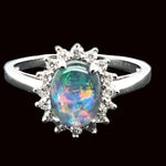 Sterling Silver Triplet Opal Ring (sstr6780)