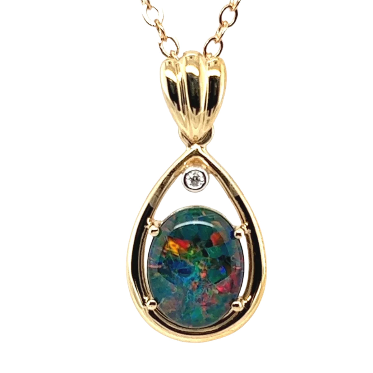 9ct Gold Triplet Opal Pendant (tp4108) 9ct Gold Triplet Opal Pendant (tp4108)