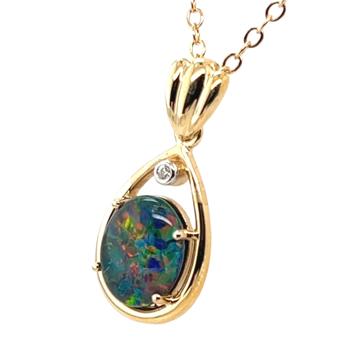 9ct Gold Triplet Opal Pendant (tp4108) 9ct Gold Triplet Opal Pendant (tp4108)