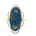 9ct White Gold Triplet Opal Ring (tr6895)