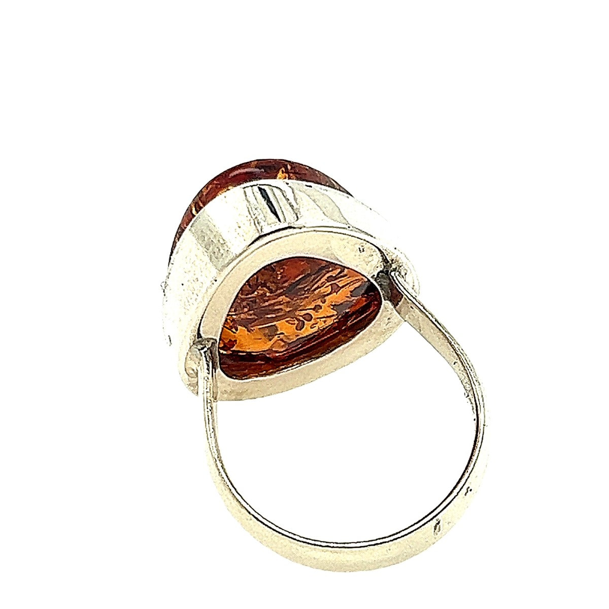 Sterling Silver Amber Ring (ambr1002)