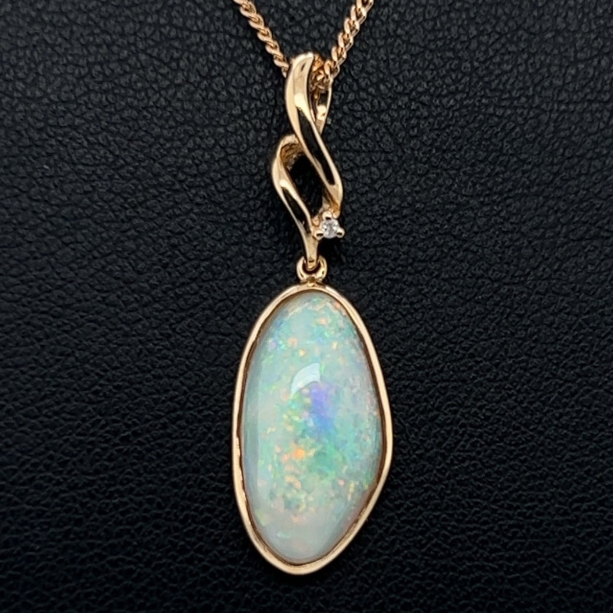 14ct Gold Solid Opal Pendant (sp2023)