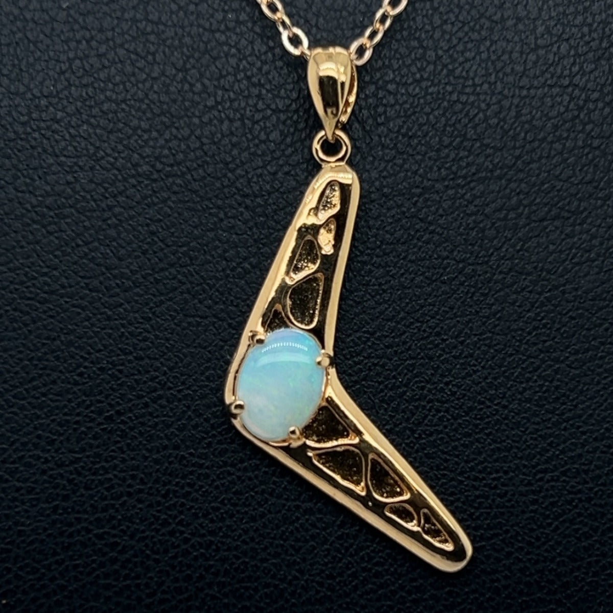 Gold Plated Solid Opal Pendant (gpsp206)