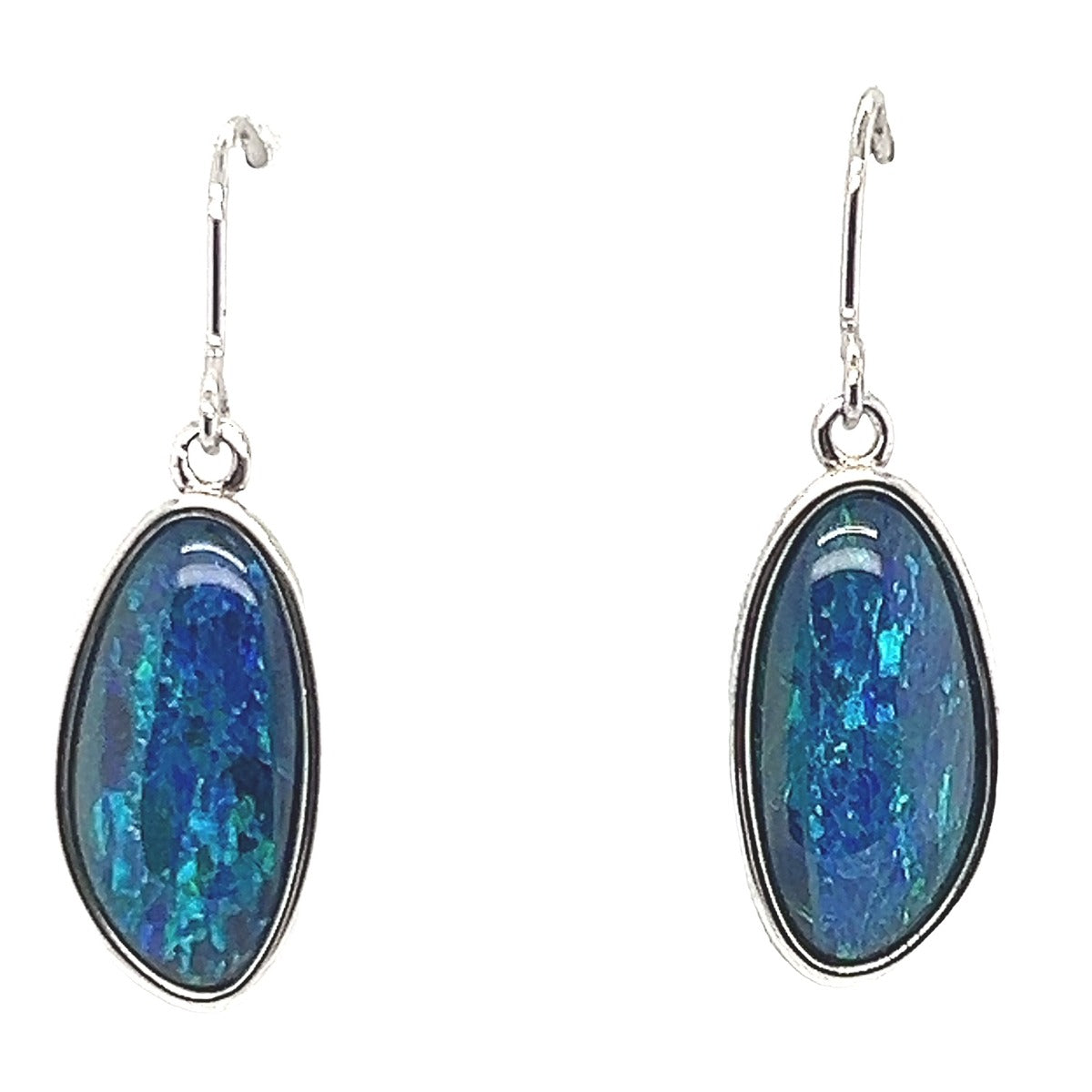 Sterling Silver Triplet Opal Earrings (sste89)