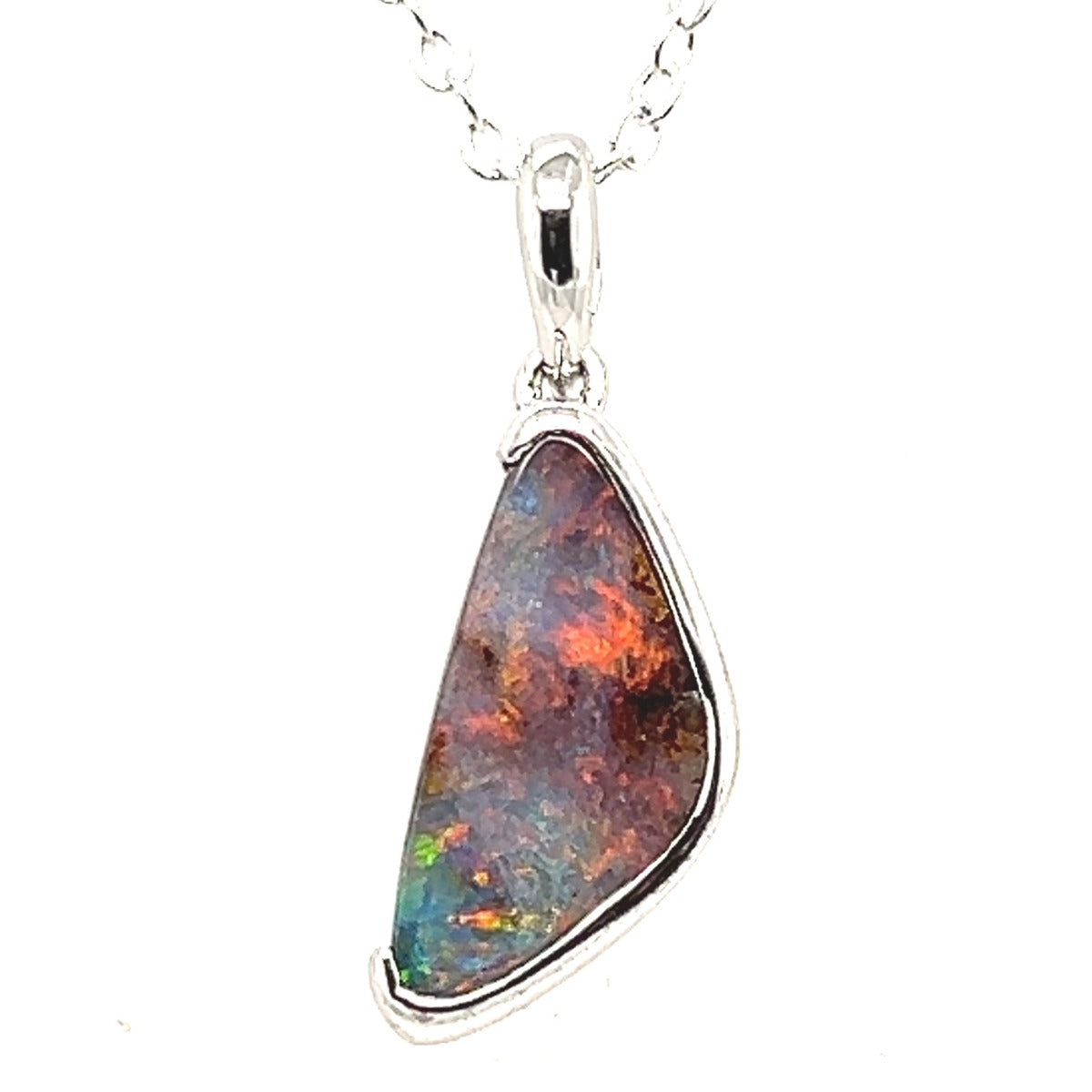 Sterling Silver Boulder Opal Pendant  (ssbop547)