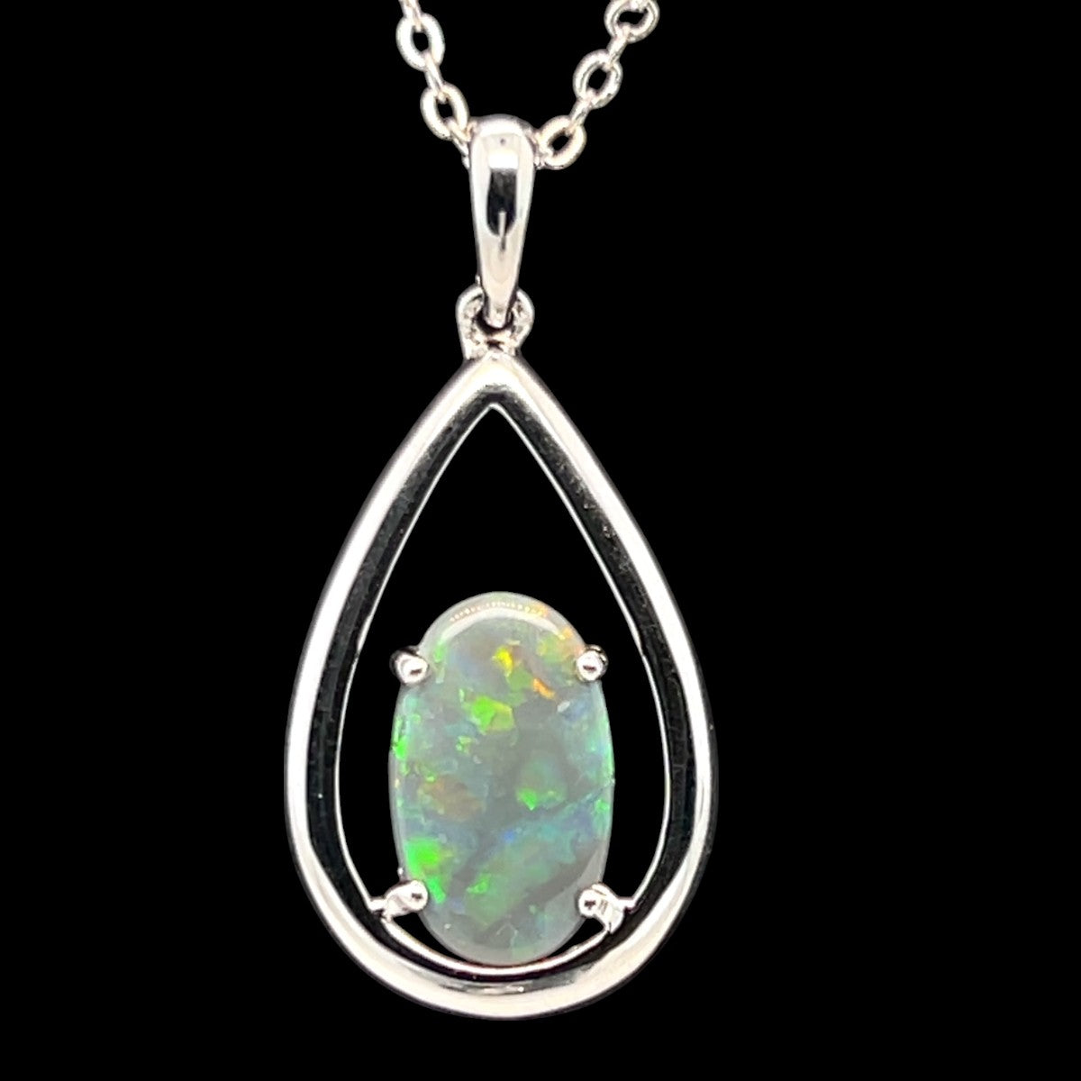 Sterling Silver Solid Opal Pendant (sssp1678)