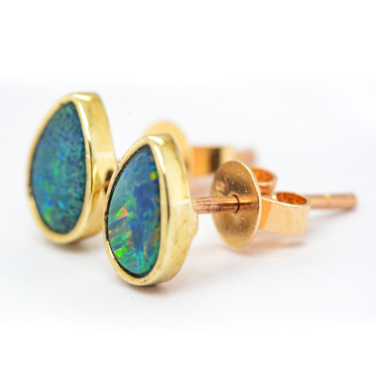 14ct Gold Doublet Opal Earrings (GDE0982)