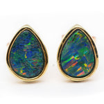 14ct Gold Doublet Opal Earrings (GDE0982)
