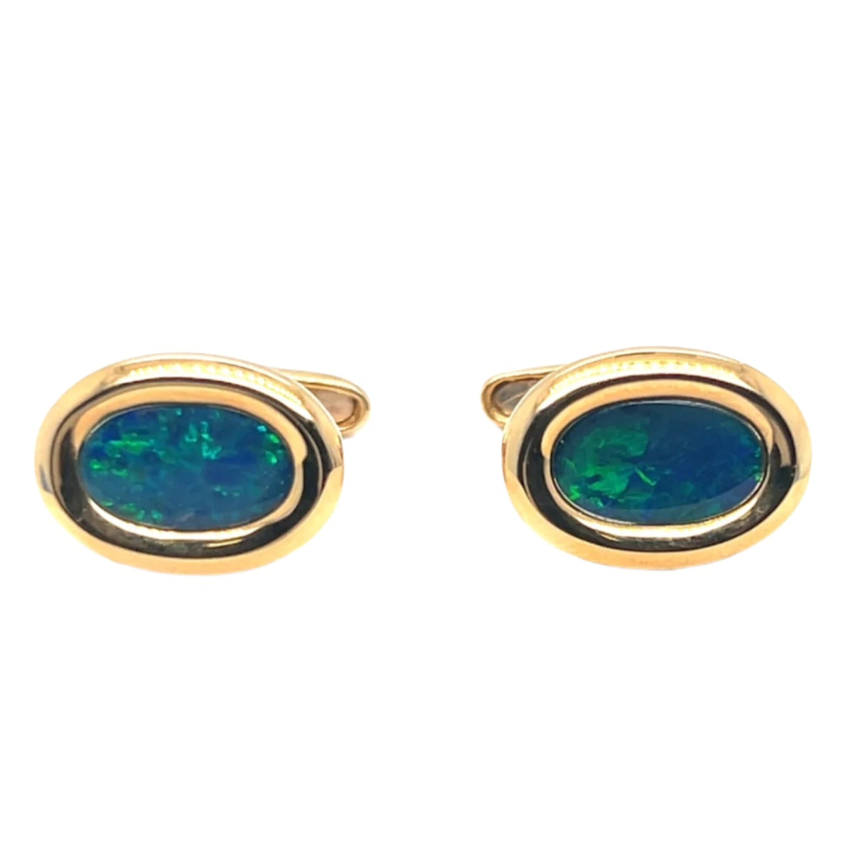 14ct gold Doublet Opal Cufflinks (gcuf1)