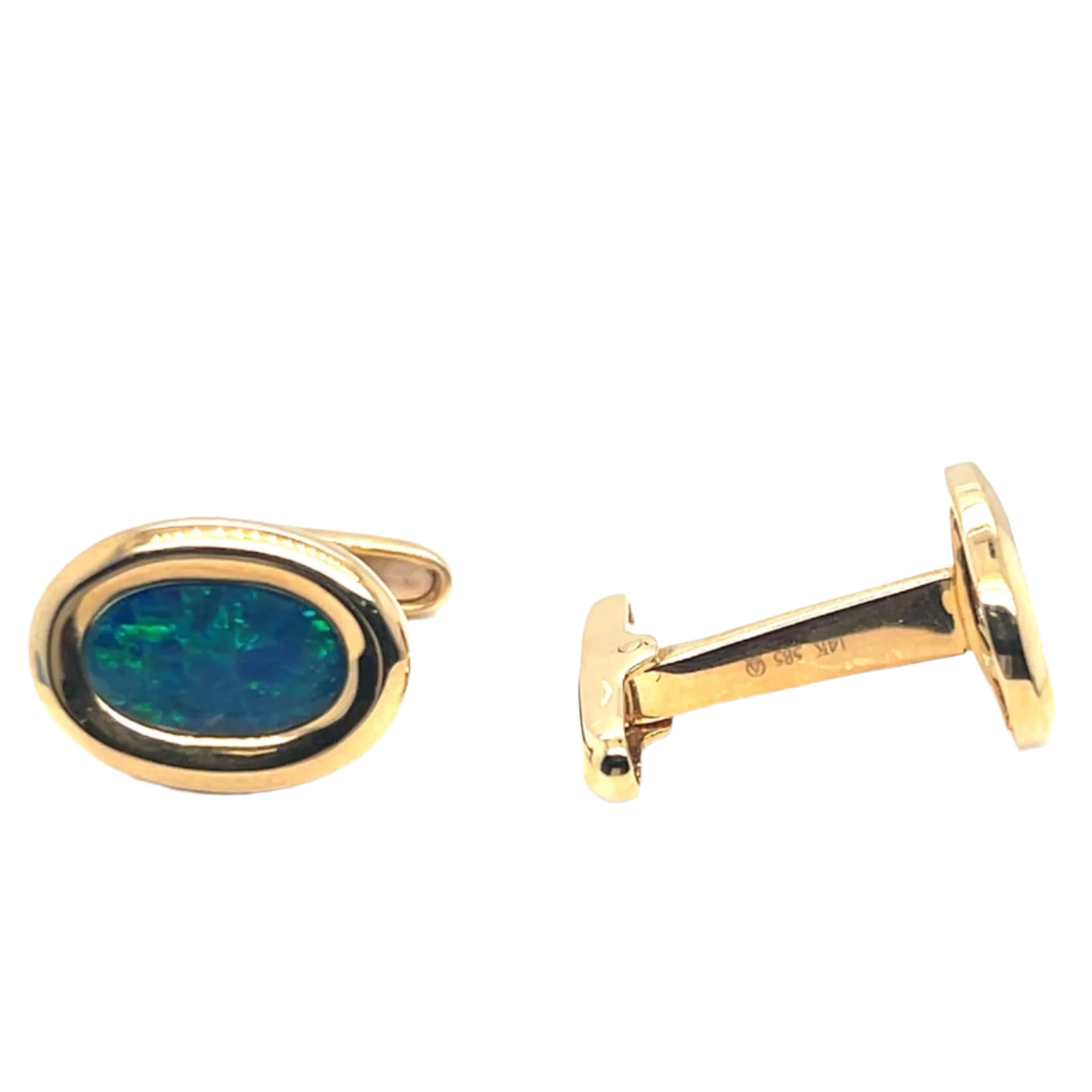 14ct gold Doublet Opal Cufflinks (gcuf1)