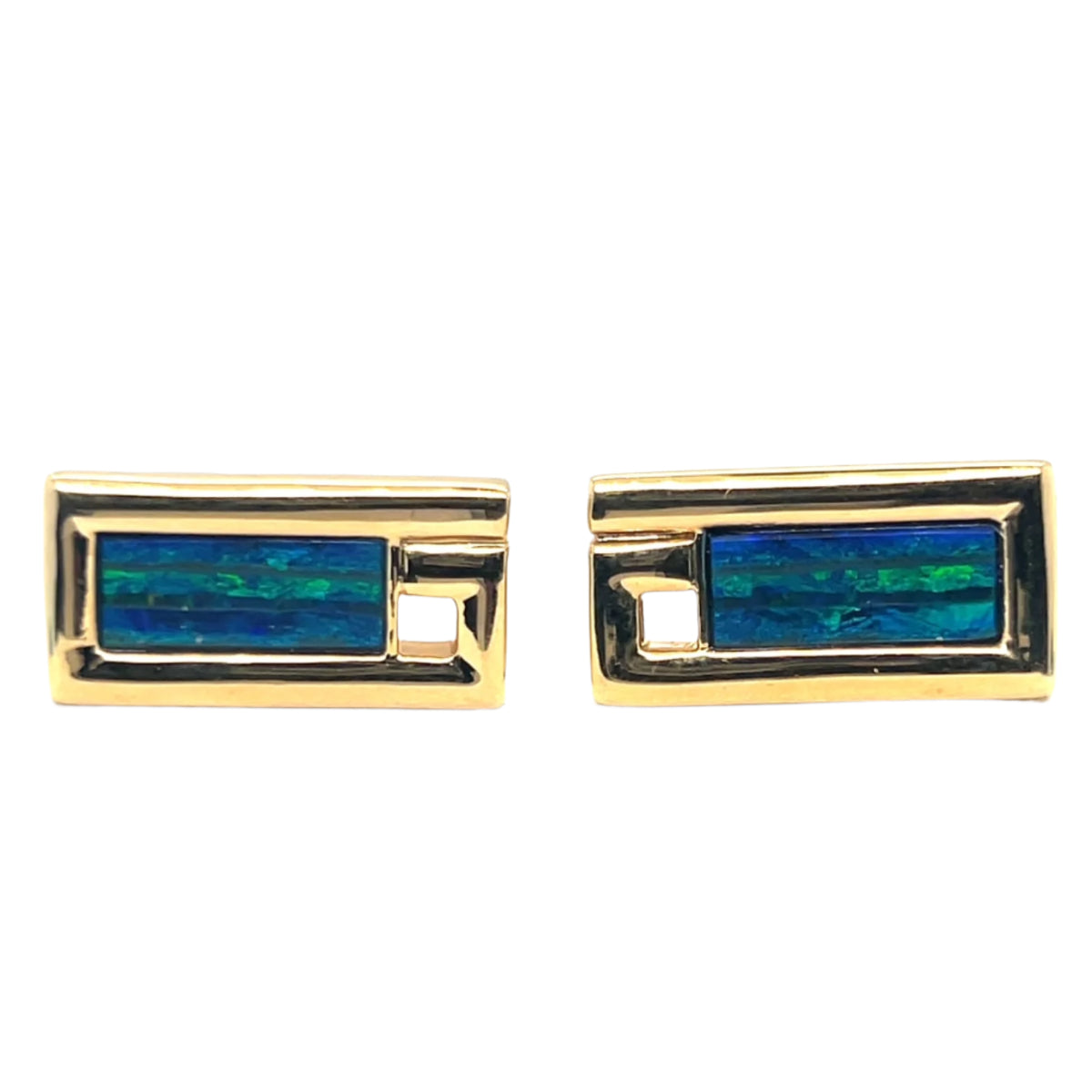 14ct Gold Doublet Opal cufflinks (gcuf3)