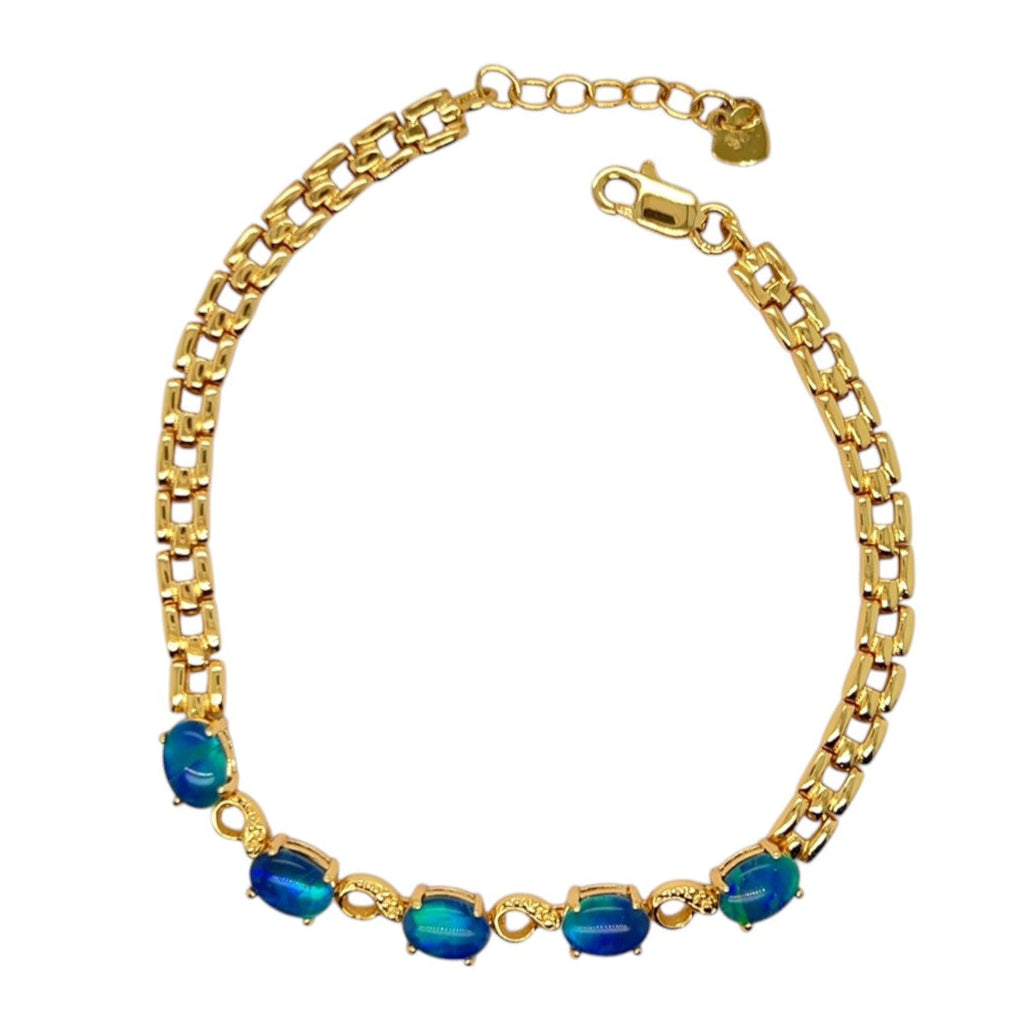 Gold Plated Triplet Opal Bracelet (gptbra8001)