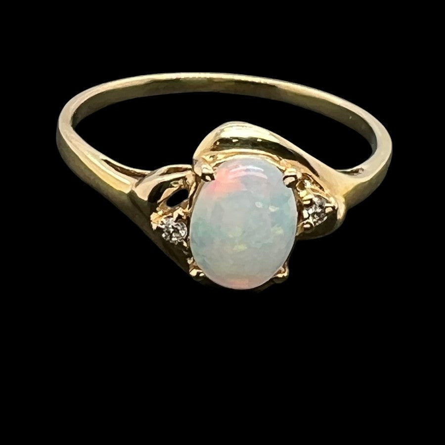 18ct Solid Opal Ring (sr7015)