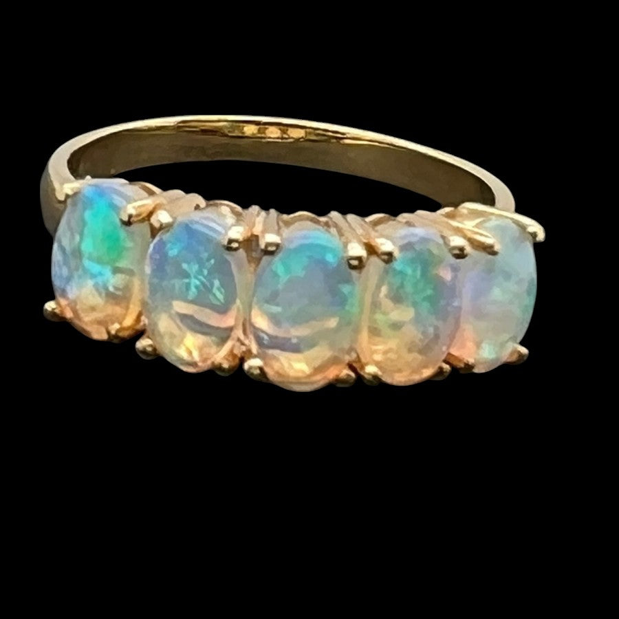 18ct Gold Solid Opal Ring (sr7033)