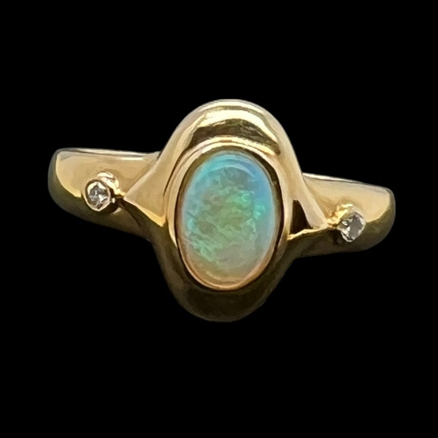 18ct Solid Opal Ring (sr7040)