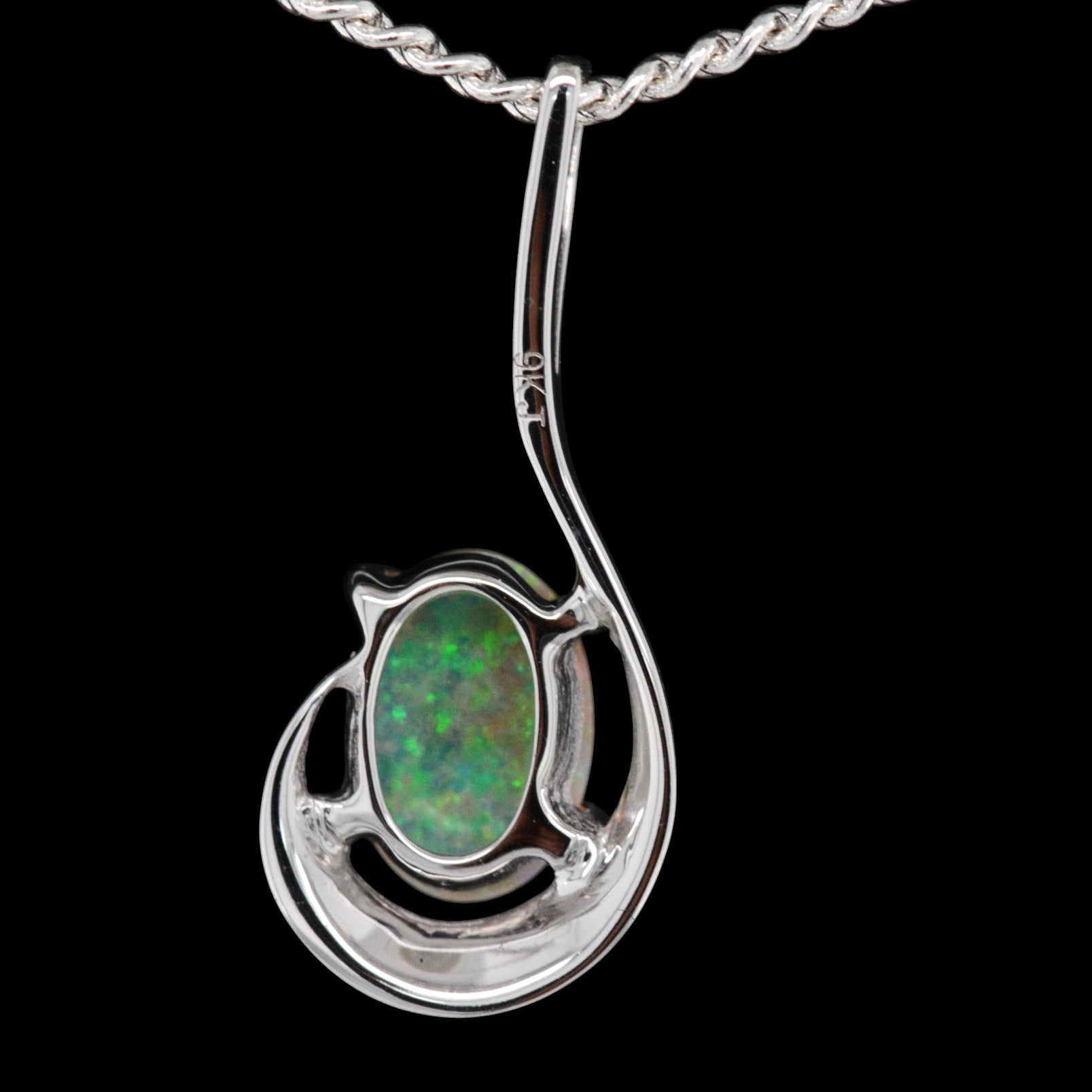 Sterling silver Solid Opal Pendant (SOP0974)