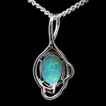 Sterling silver Solid Opal Pendant (SOP0965)