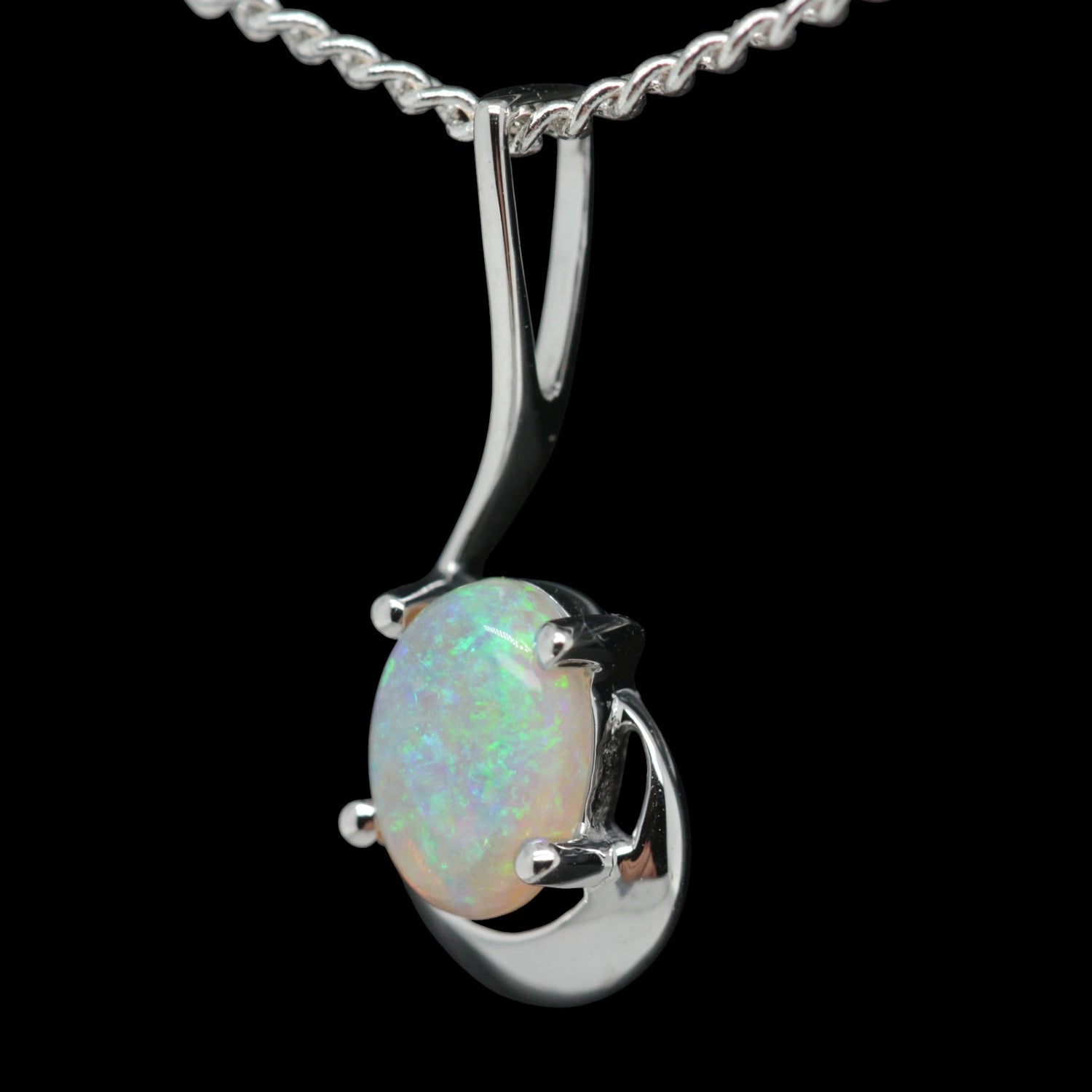 Sterling silver Solid Opal Pendant (SOP0974)