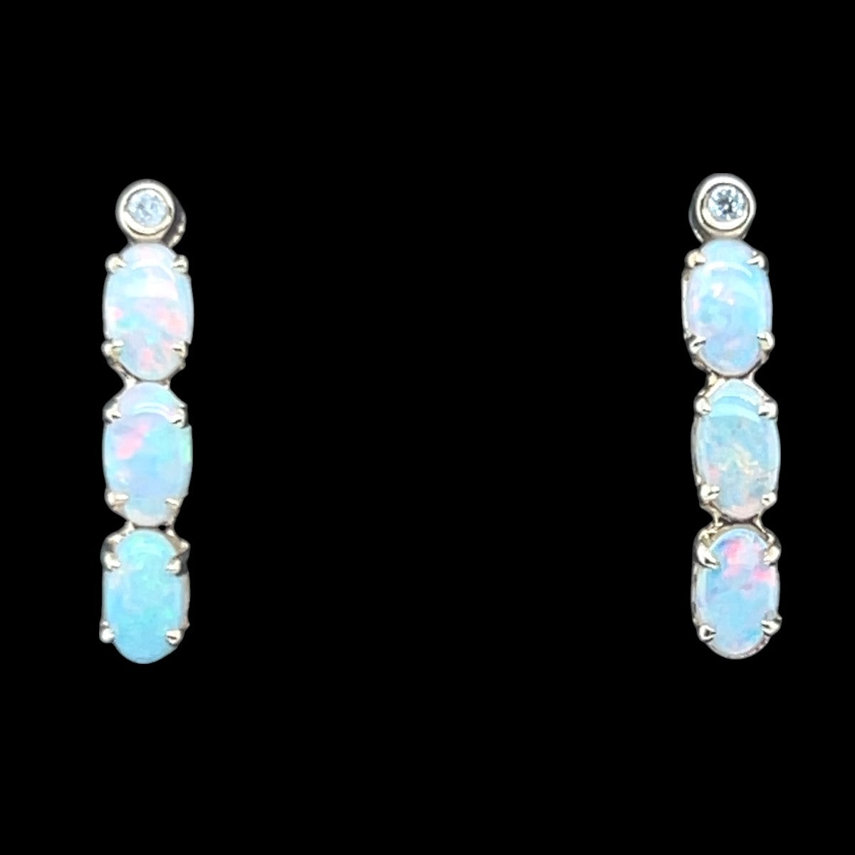 14ct Gold Solid Opal Earrings (se9804)